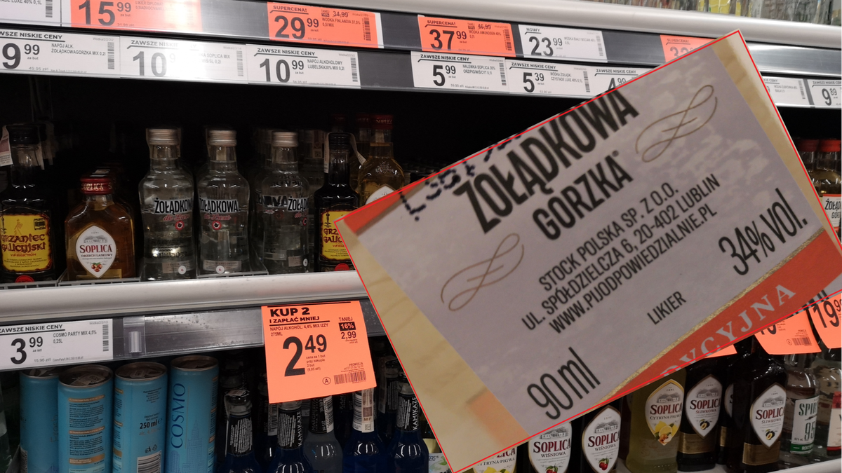 Kiedyś mała butelka Żołądkowej Gorzkiej miała poj. 100 ml - dziś tylko 90. A moc trunku spadła z 40 do 34 proc.