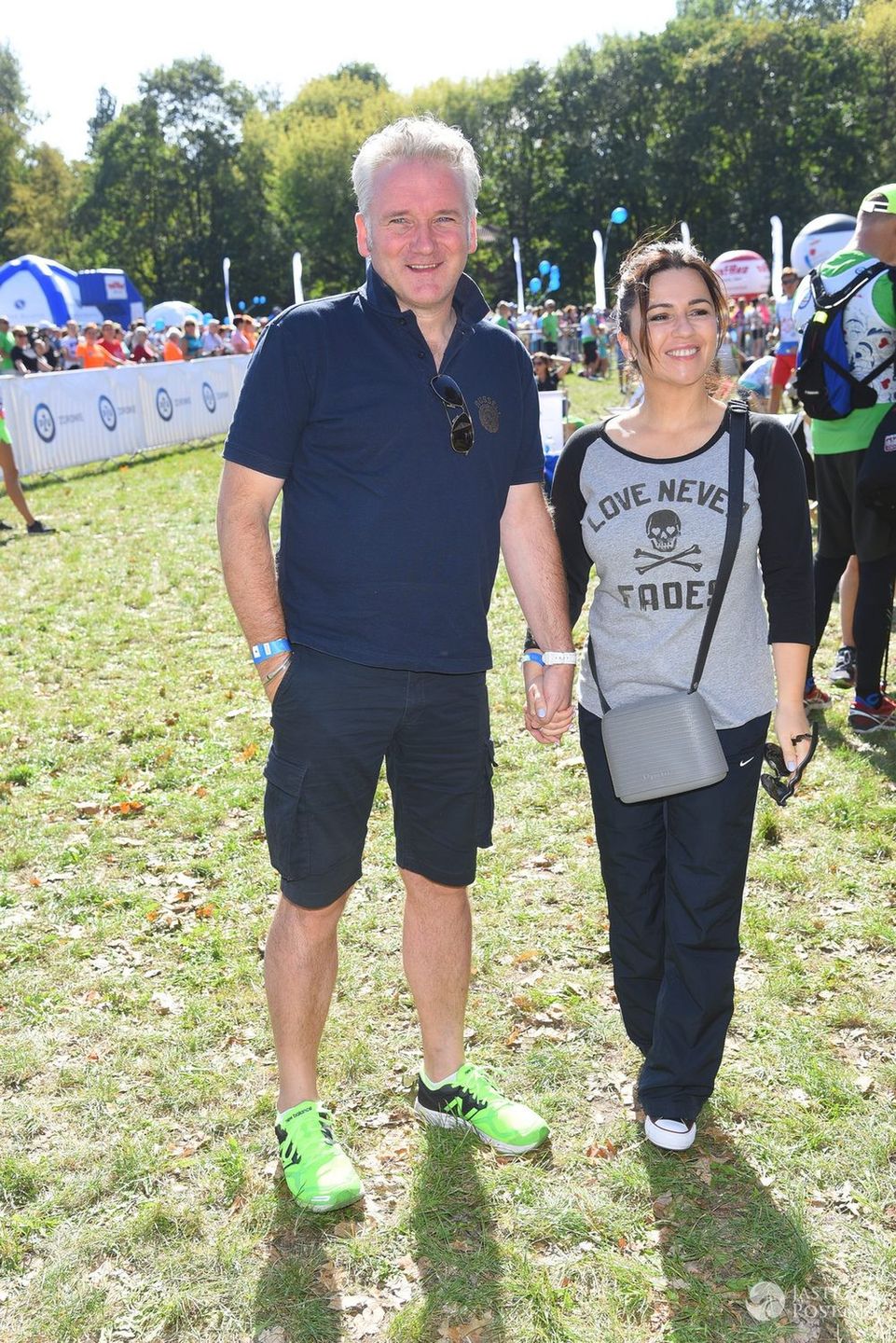 Beata Tadla z Jarosławem Kretem na imprezie sportowej