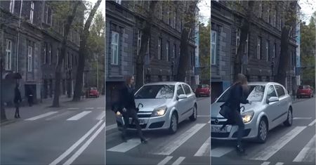 Kierowca celowo nie zatrzymał się przed przejściem dla pieszych? Sami zobaczcie i oceńcie