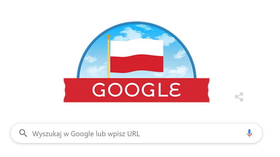 Google Doodle, Święto Niepodległości 11 listopada.
