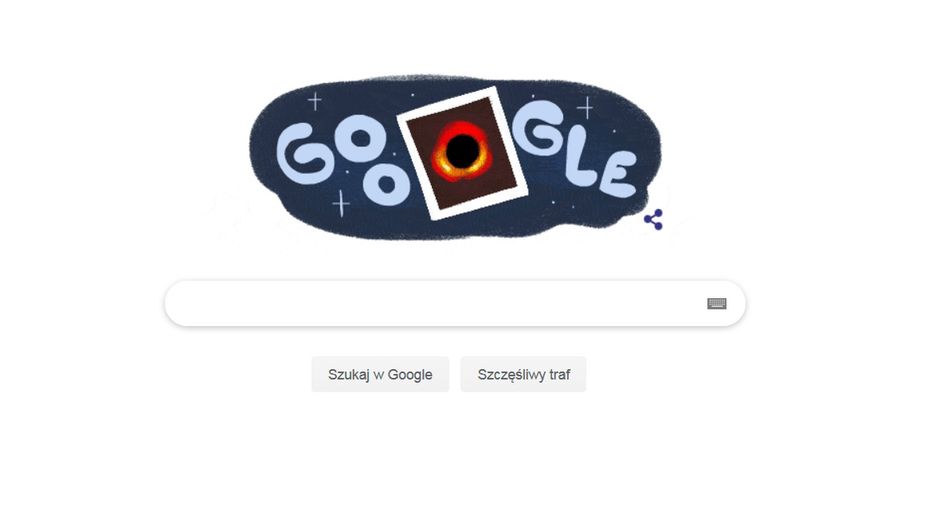 Pierwsze zdjęcie czarnej dziury w Google Doodle