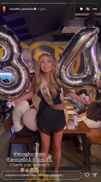 Marcelina Zawadzka skończyła 34. lata