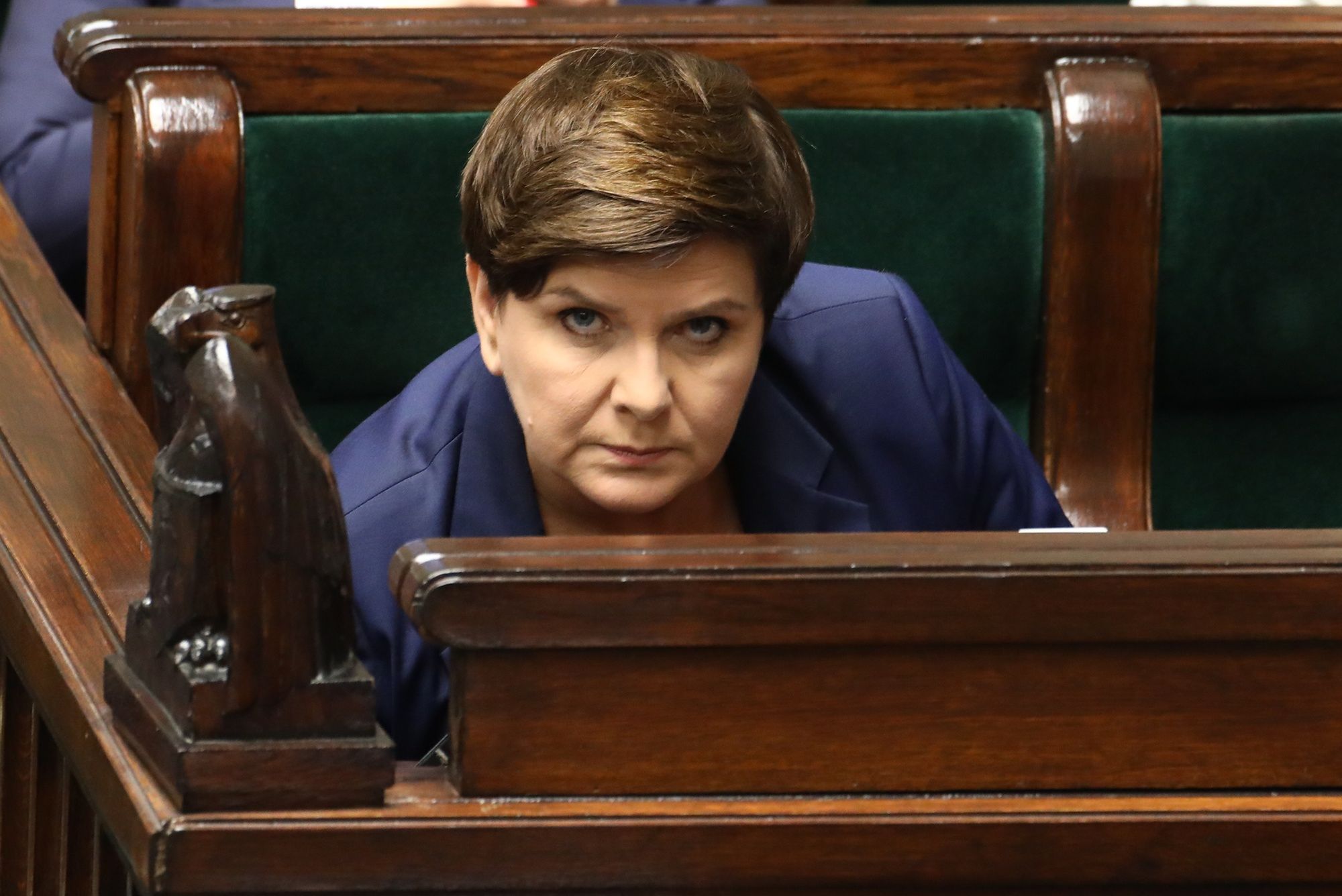 Premier Beata Szydło w ławach rządowych w Sejmie