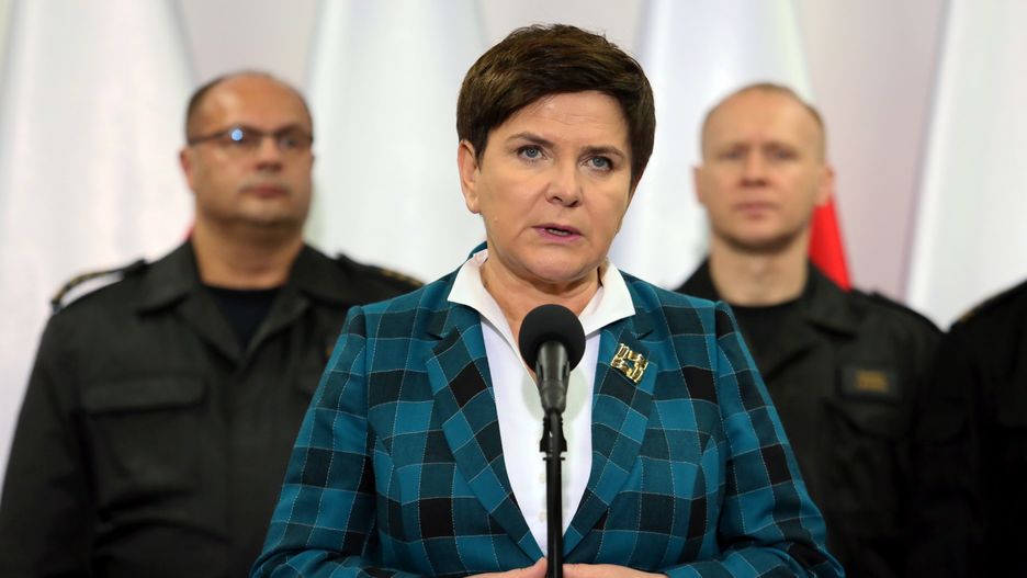 Premier Beata Szydło na konferencji ws. usuwania skutków wichur