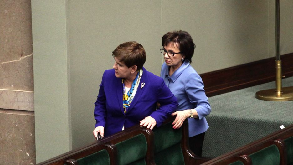 Szydło i Witek podczas debaty w Sejmie