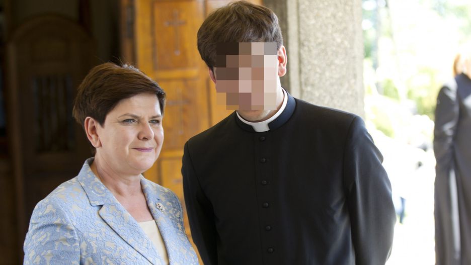Tymoteusz Szydło z mamą Beatą