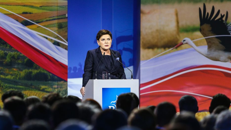 Beata Szydło na spotkaniu wyborczym.