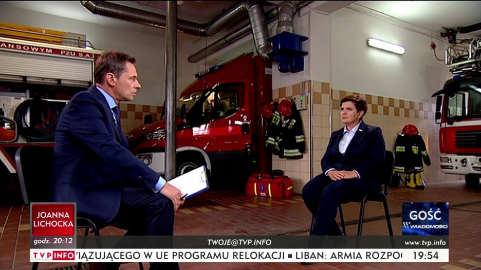 Beata Szydło w programie "Gość Wiadomości"