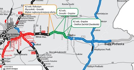 Autostrada A2 na wschód od Warszawy. Znamy wykonawcę