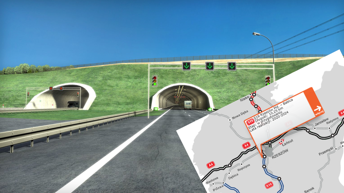 Tunel na drodze S19 pod Rzeszowem ma być jednym z najdłuższych w Polsce