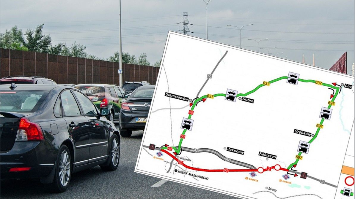 GDDKiA zaleca objazdy. 