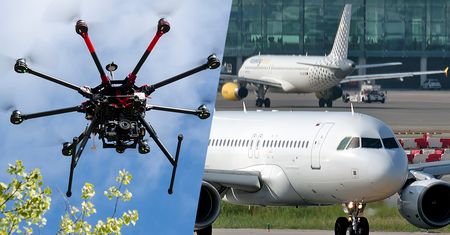 Dron metr obok samolotu. Katastrofa była o krok