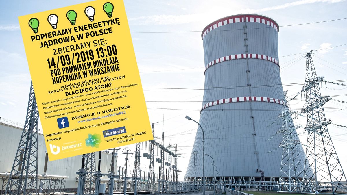 Walczą o elektrownię atomową. Szykuje się manifestacja w Warszawie.