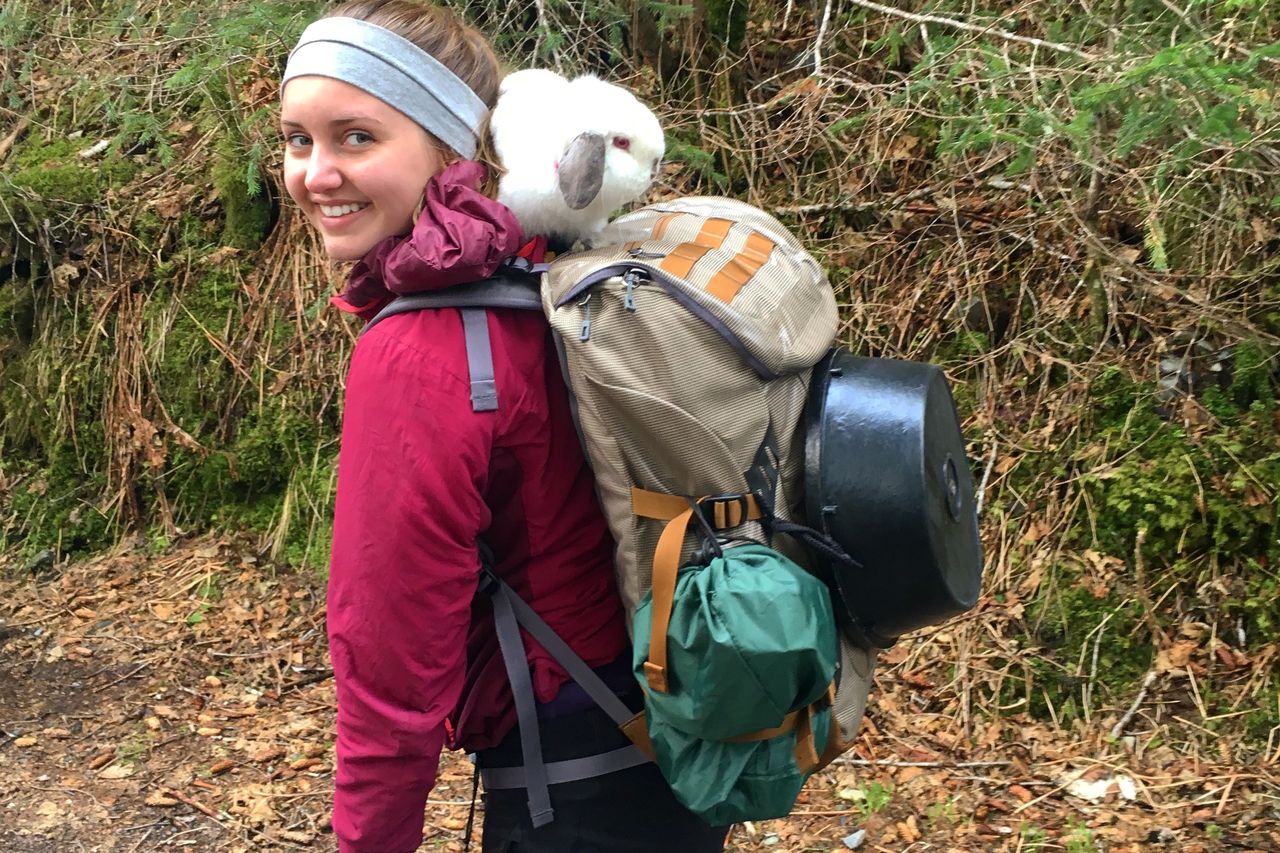 Potrzebowała towarzysza wędrówek. Kupiła sobie króliczka