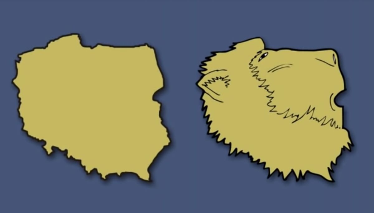 Europejskie kraje widziane z innej perspektywy. Polska pokazana jako lwia głowa