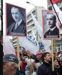 Plakat z Romanem Dmowskim na KOD Niepodległości