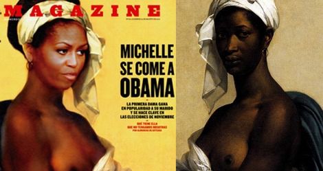 Czy naga pierś Michelle Obamy to symbol jej wielkości?