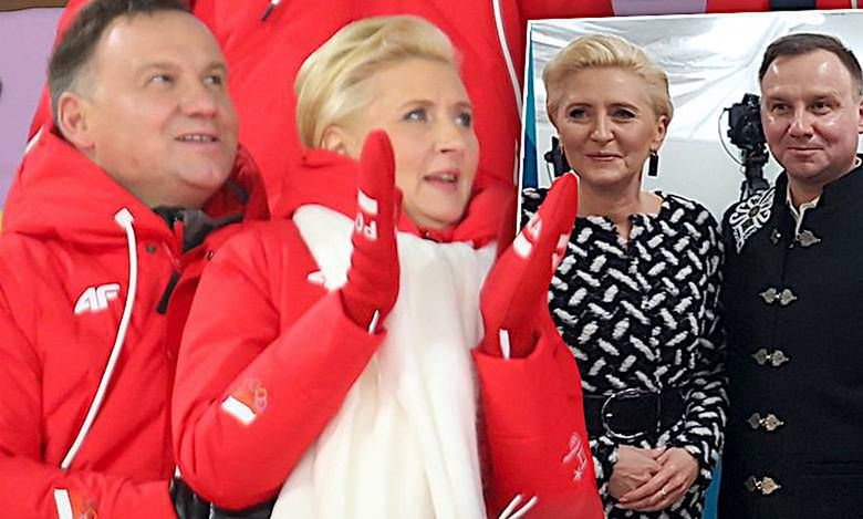 Rozemocjonowani Agata Duda i Andrzej Duda zagrzewają do walki Polaków na Igrzyskach Olimpijskich w Korei Południowej! Mają śliczne ubrania!