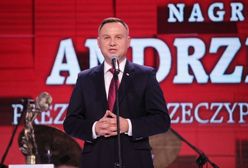 Prezydent Andrzej Duda z Nagrodą Prometejską im. Lecha Kaczyńskiego