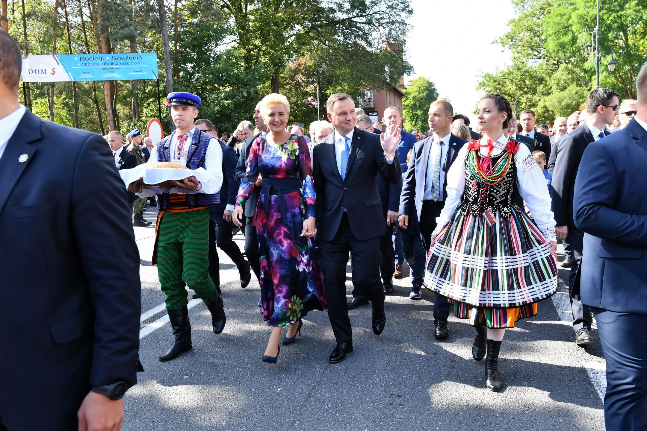 Agata i Andrzej Dudowie bawili się na dożynkach 