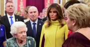 Agata Duda na dalszym planie. Z przodu Melania Trump i Elżbieta