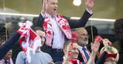 Andrzej Duda na meczu Polska-Serbia