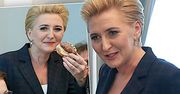 Stylowa Agata Duda z wielką klasą konsumuje lukrowanego pączusia! W Pałacu Prezydenckim również świętują tłusty czwartek!