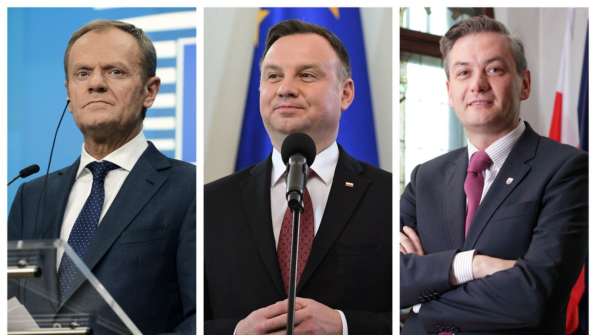 Donald Tusk, Andrzej Duda, Robert Biedroń