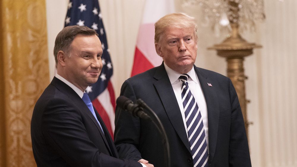 donald trump w polsce wizyta andrzej duda