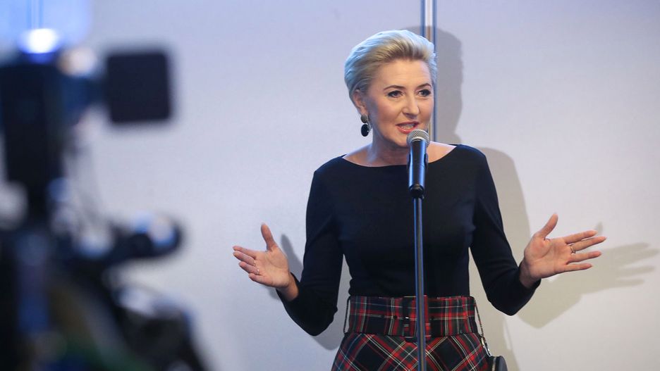 Agata Kornhauser-Duda podczas kiermaszu charytatywnego 