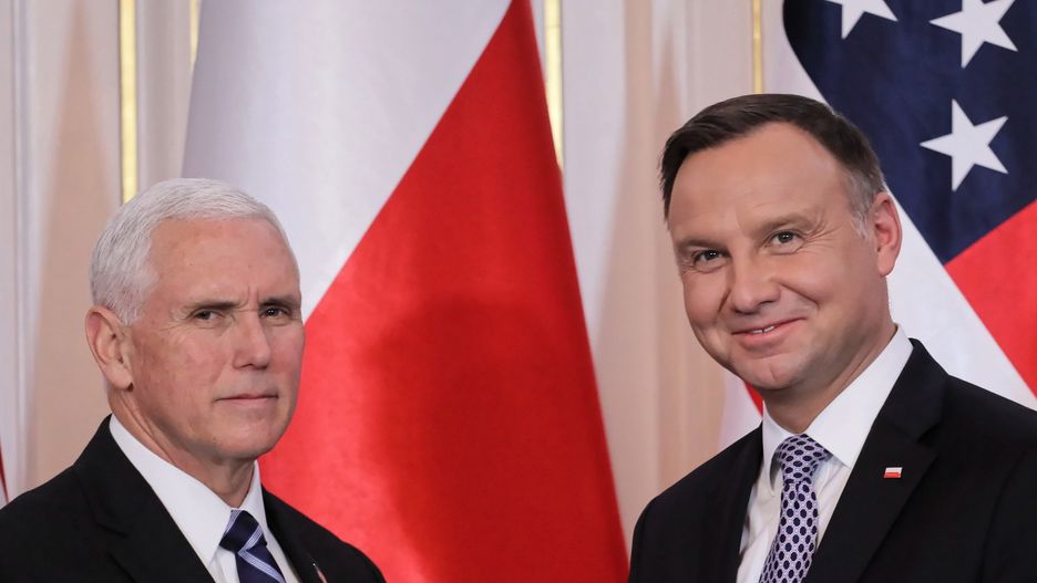 Mike Pence i Andrzej Duda