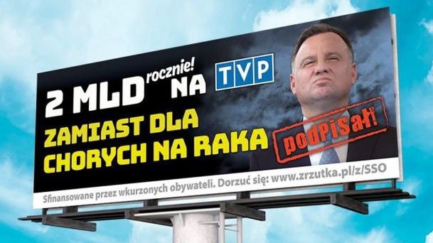 Wybory prezydenckie 2020. Andrzej Duda zastąpi Joannę Lichocką na billboardach Spontanicznego Sztabu Obywatelskiego.