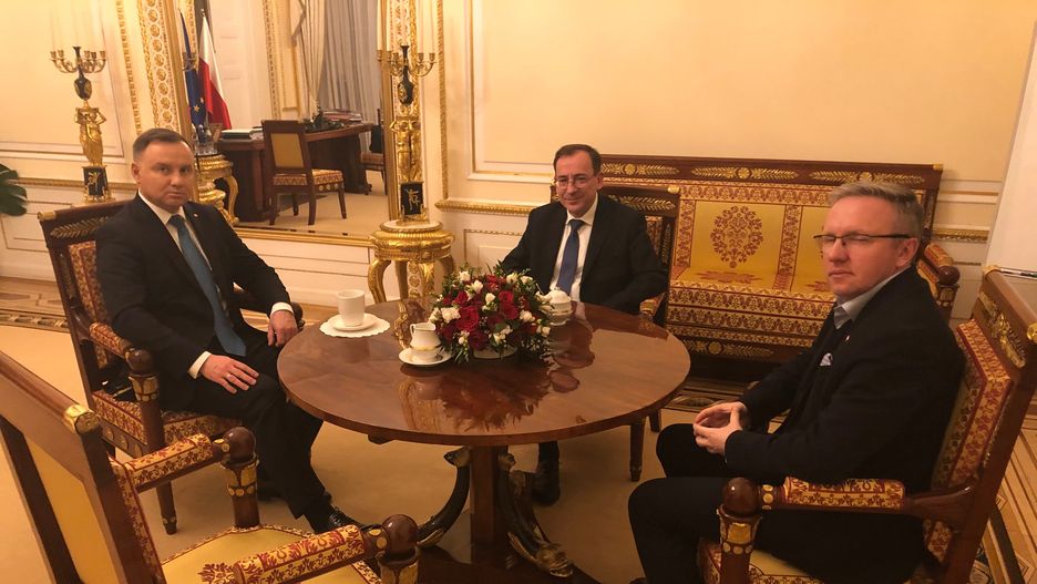 Koronawirus z Chin. Andrzej Duda spotkał się z Mariuszem Kamińskim w Pałacu Prezydenckim 
