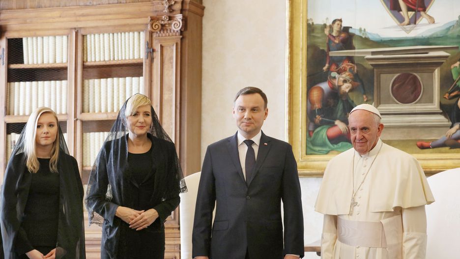 Agata Duda, Kinga Duda, Andrzej Duda, papież Franciszek