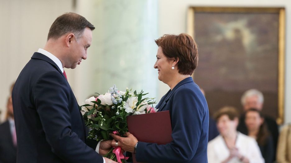 Andrzej Duda i Halina Szymańska