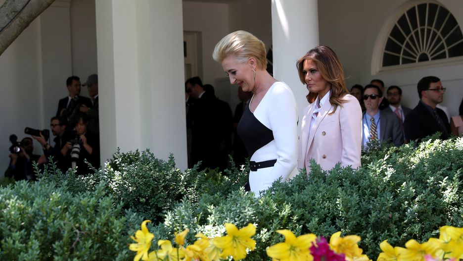 Agata Kornhauser-Duda i Melania Trump w Białym Domu