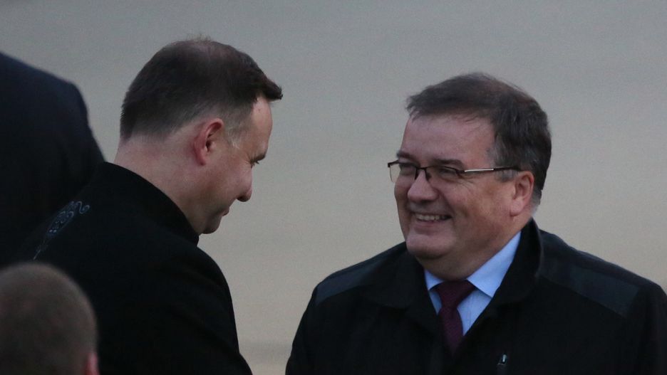 Andrzej Dera ze swoim przełożonym, prezydentem Andrzejem Dudą