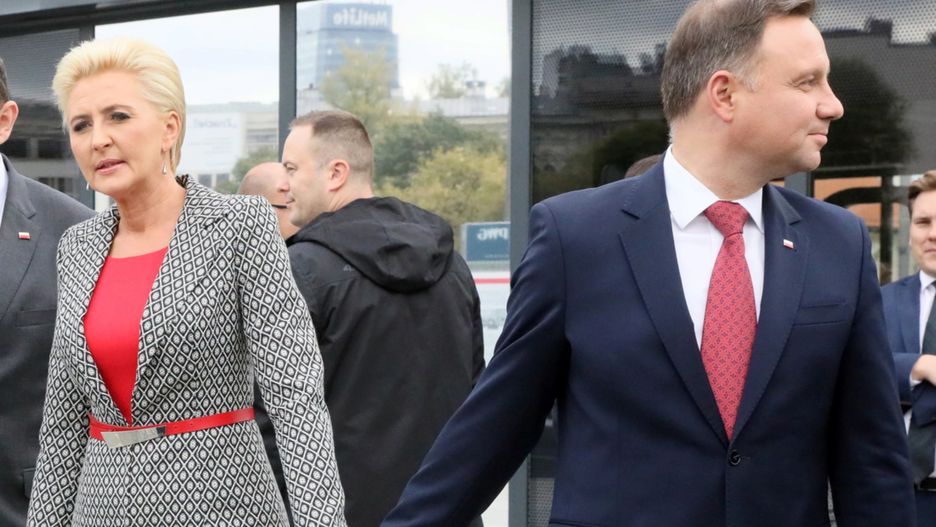 Agata Duda z mężem
