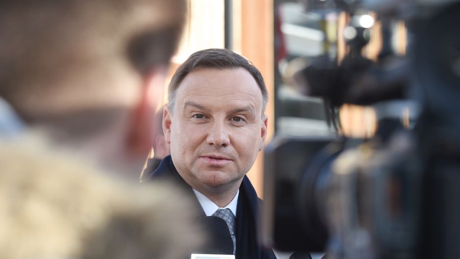 Prezydent w rozmowie z dziennikarzami w Davos