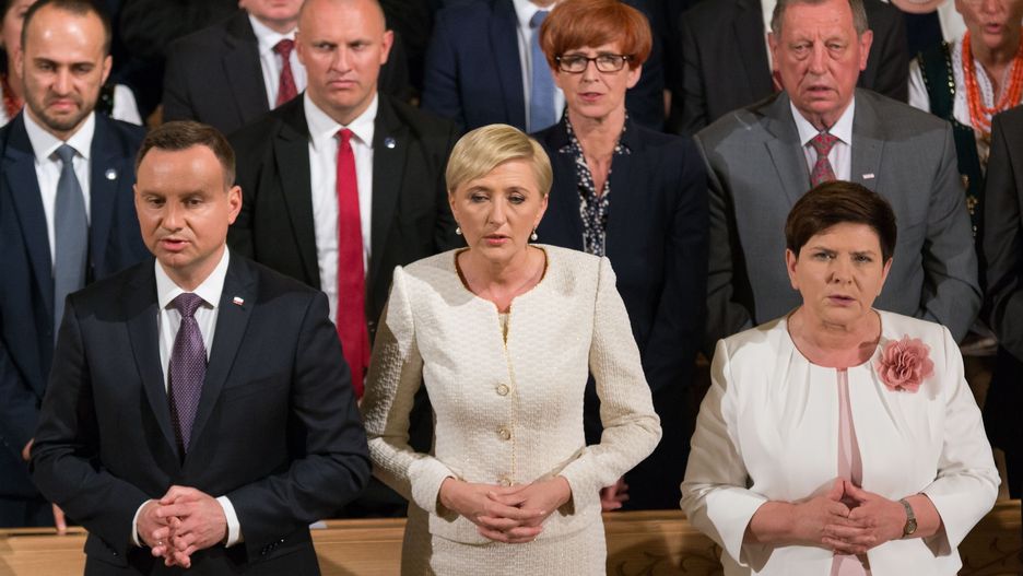 06.06.2017. Msza w Sanktuarium Matki Bożej Fatimskiej w Zakopanem z udziałem pary prezydenckiej i premier