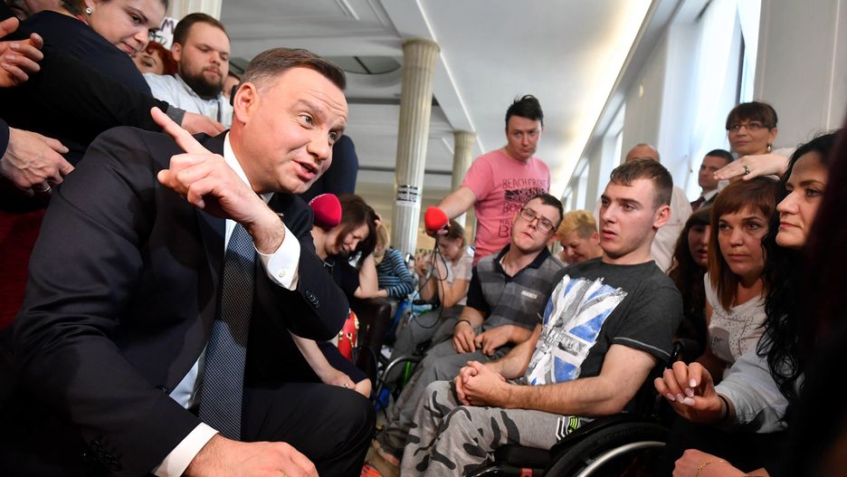 Prezydent na spotkaniu z protestującymi