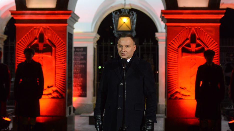 Andrzej Duda na placu Piłsudskiego