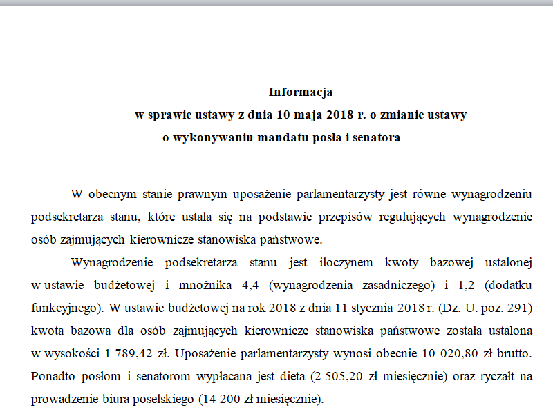 Dzisiaj Kancelaria Prezydenta umieściła poprawna wersję 