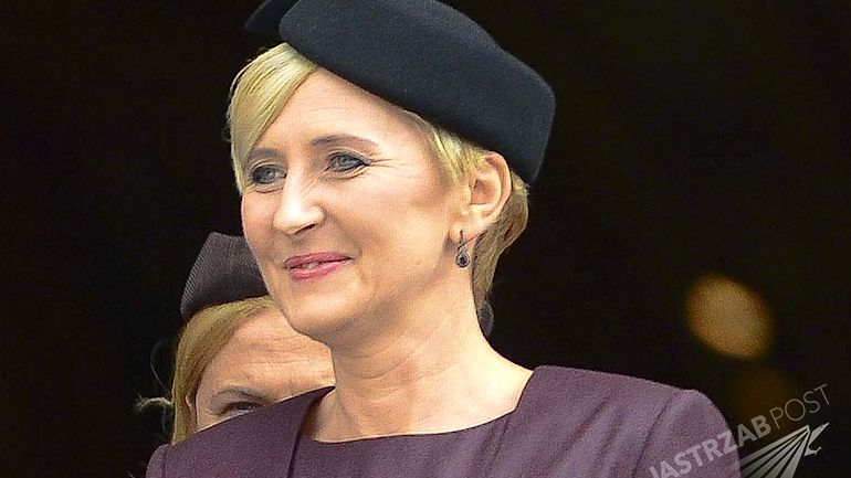 Agata Duda w toczku w Londynie