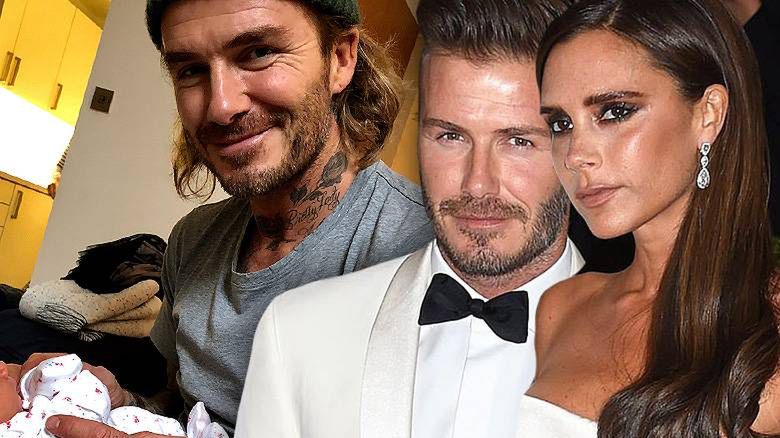 David Beckham z dzieckiem