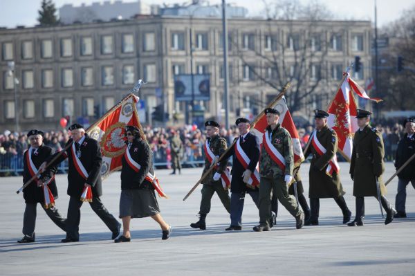 Uroczyste obchody Święta Niepodległości na placu Józefa Piłsudskiego w Warszawie