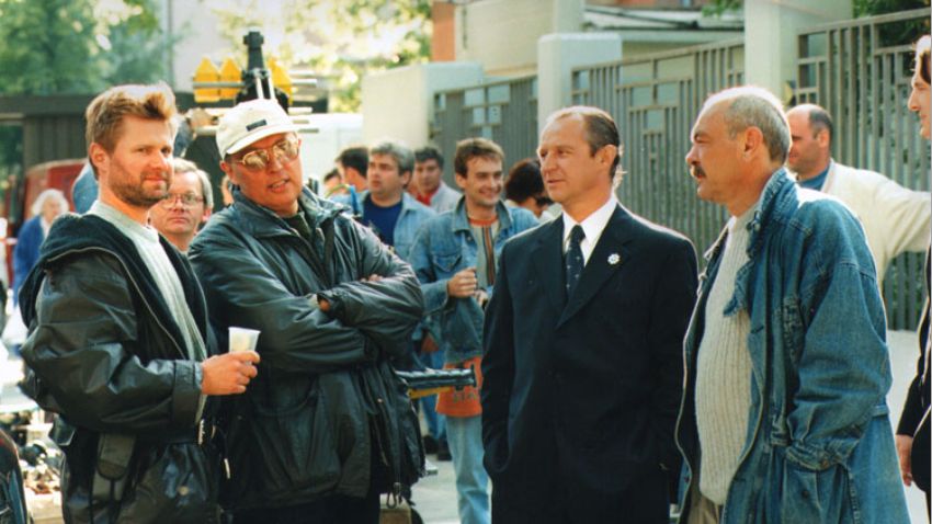 Wojciech Wójcik (w okularach) na planie "Ekstradycji"