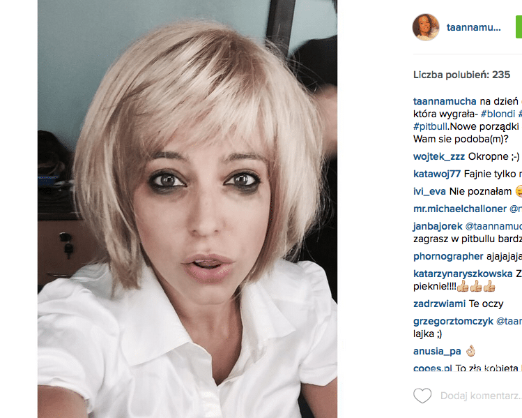 Anna Mucha blondynką w filmie Pitbull 2