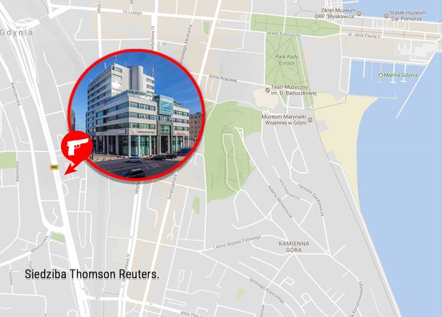 Siedziba Reutersa w Gdyni - miejsce ataku 