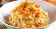 Kremowe risotto z dynią. Jesienne danie we włoskim stylu